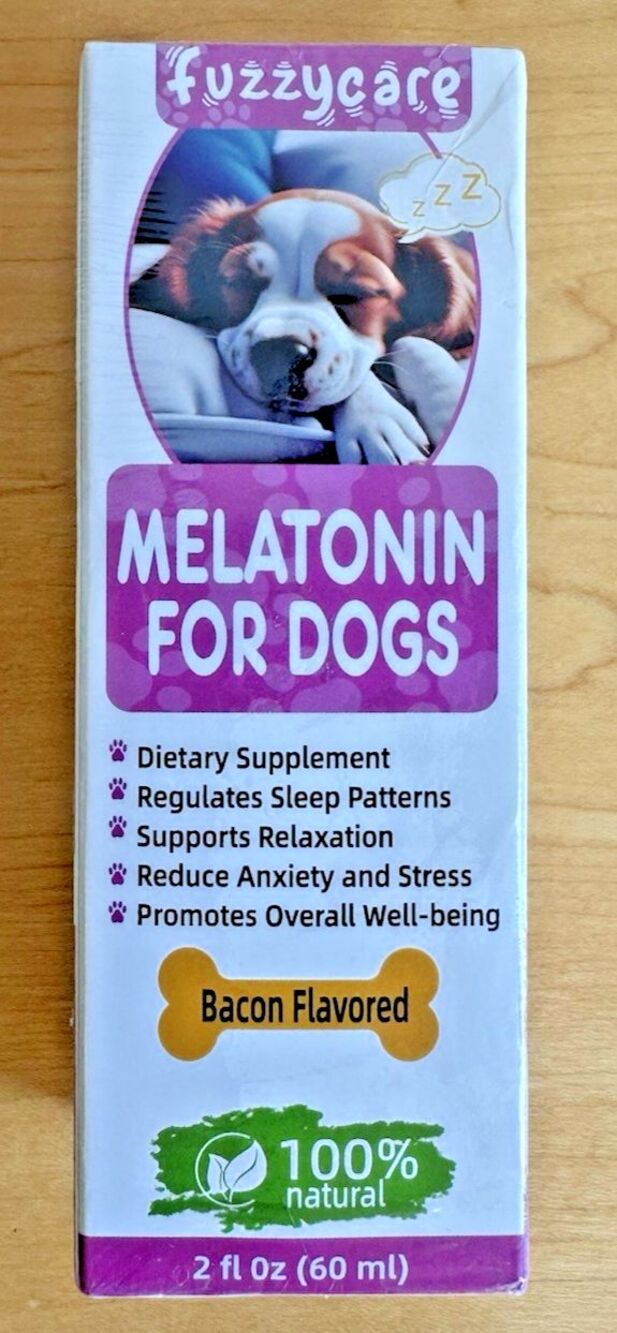 Natural Melatonin for Dogs Calming/Sleep Aid Reduce Anxiety 60ml Bacon flavored